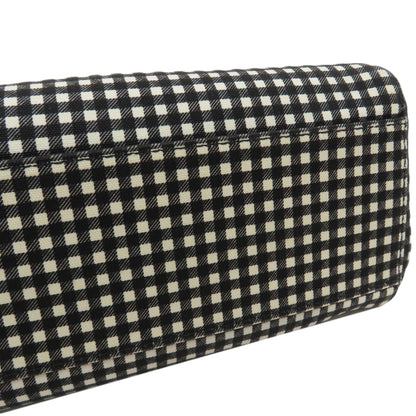 MIUMIU Gingham Check Pattern 2WAY Handbag Canvas Ladies [Used]