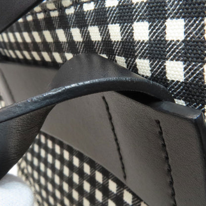 MIUMIU Gingham Check Pattern 2WAY Handbag Canvas Ladies [Used]