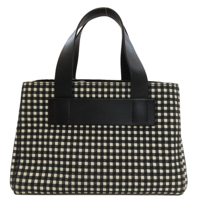 MIUMIU Gingham Check Pattern 2WAY Handbag Canvas Ladies [Used]