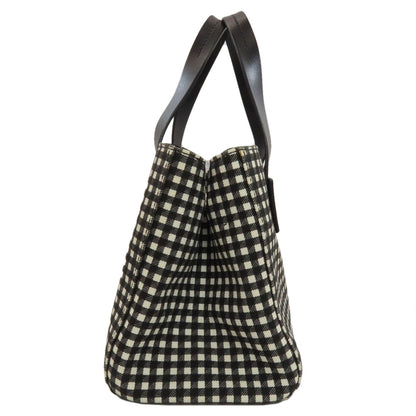 MIUMIU Gingham Check Pattern 2WAY Handbag Canvas Ladies [Used]