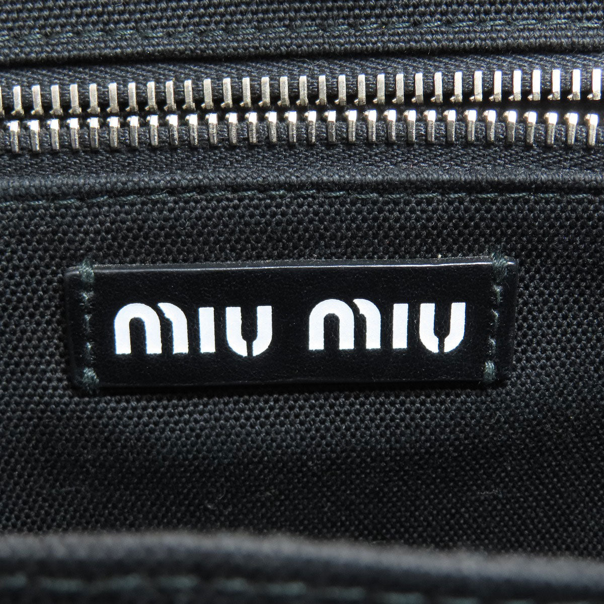 MIUMIU Gingham Check Pattern 2WAY Handbag Canvas Ladies [Used]