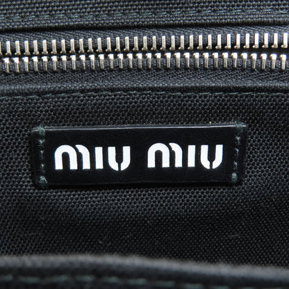 MIUMIU Gingham Check Pattern 2WAY Handbag Canvas Ladies [Used]