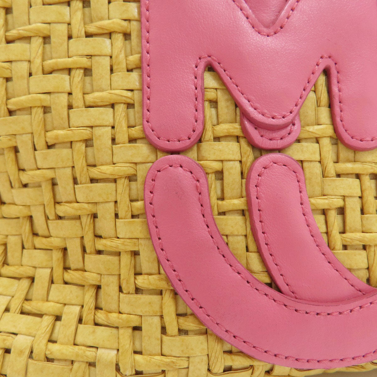 MIUMIU MM Paris Collaboration 2WAY Handbag Raffia Ladies [Used]