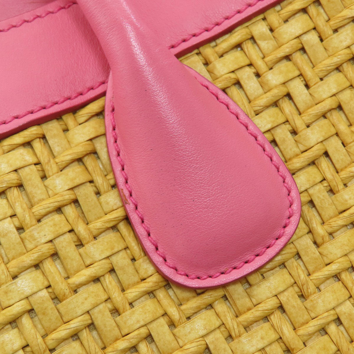 MIUMIU MM Paris Collaboration 2WAY Handbag Raffia Ladies [Used]