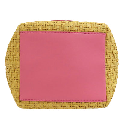 MIUMIU MM Paris Collaboration 2WAY Handbag Raffia Ladies [Used]
