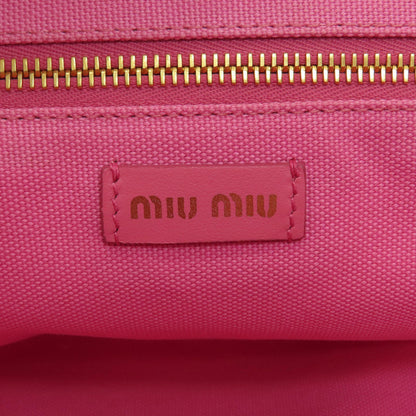 MIUMIU MM Paris Collaboration 2WAY Handbag Raffia Ladies [Used]