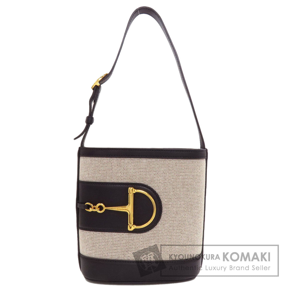 GUCCI 833665 One Belt Gucci 73 Small Bucket Shoulder Bag Canvas LeatherLadies [Used]