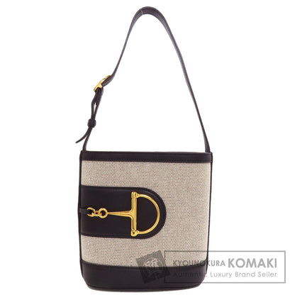 GUCCI 833665 One Belt Gucci 73 Small Bucket Shoulder Bag Canvas LeatherLadies [Used]