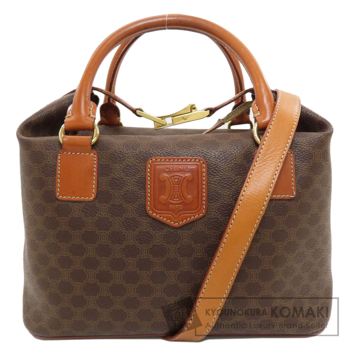 CELINE Macadam pattern 2WAY Handbag PVC Ladies [Used]