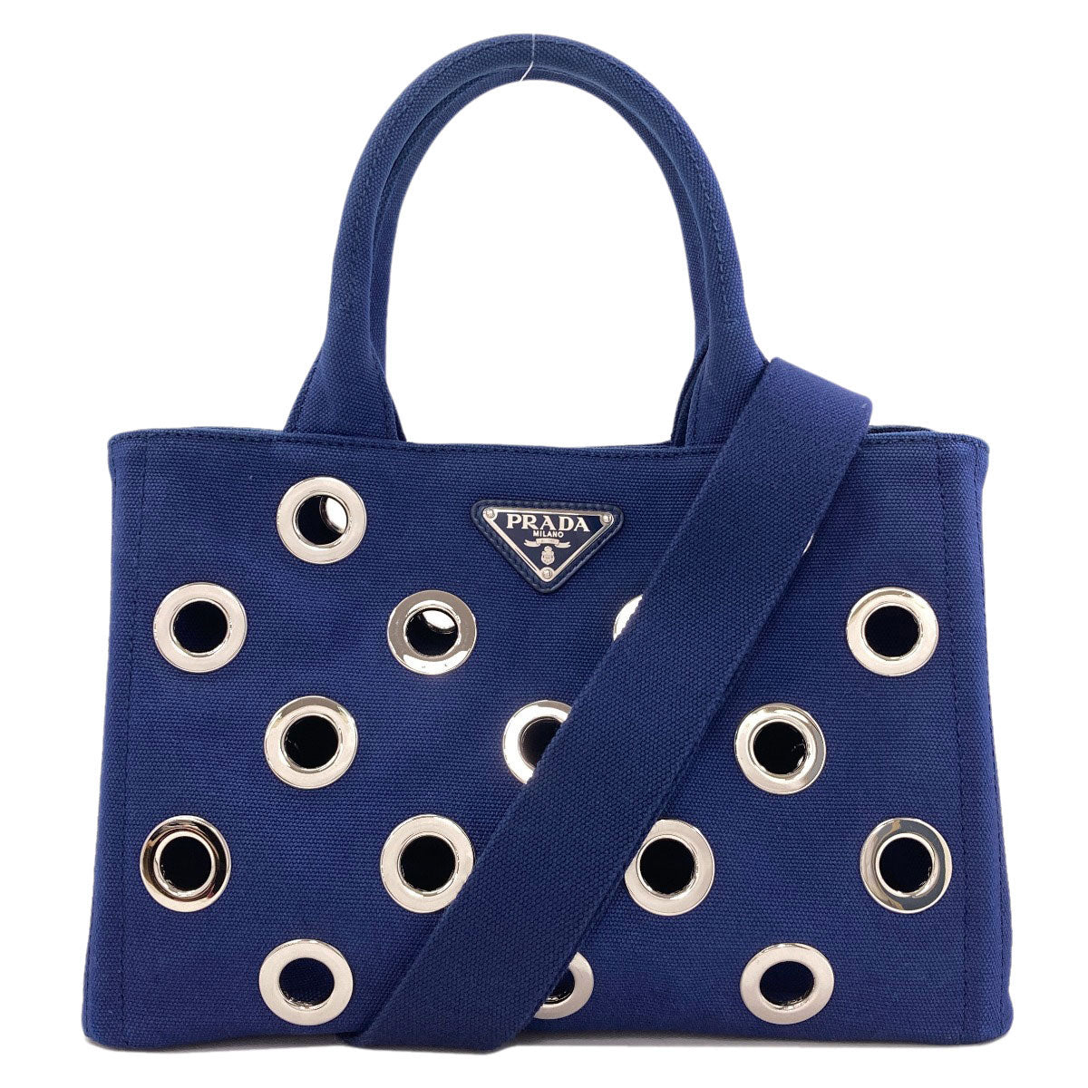 PRADA 1BG439 Canapa Punching 2WAY Handbag Canvas Ladies [Used]