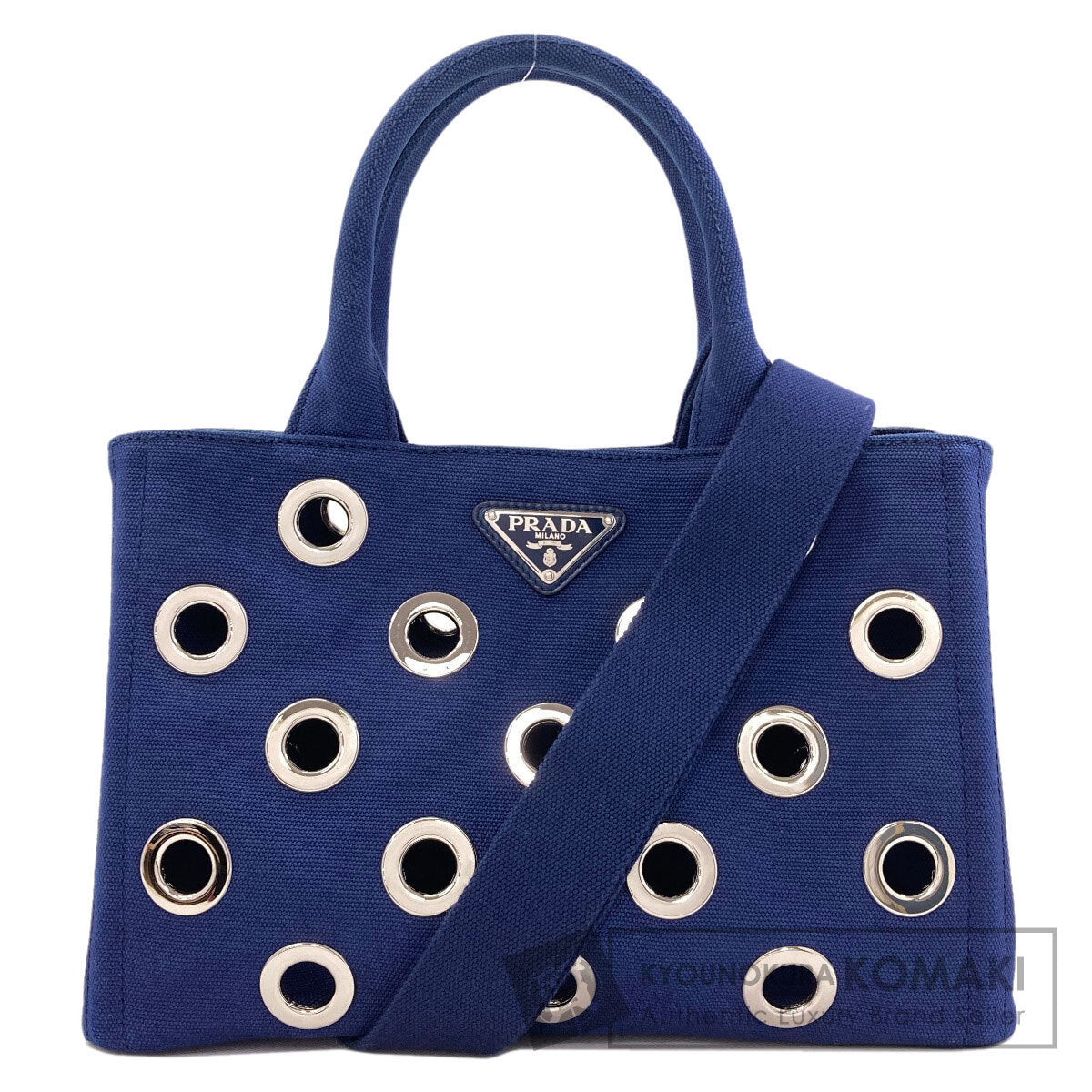 PRADA 1BG439 Canapa Punching 2WAY Handbag Canvas Ladies [Used]