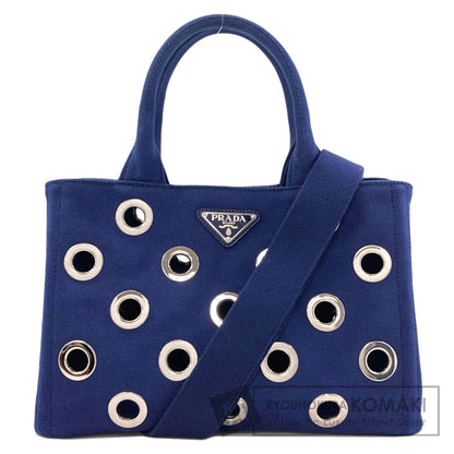 PRADA 1BG439 Canapa Punching 2WAY Handbag Canvas Ladies [Used]