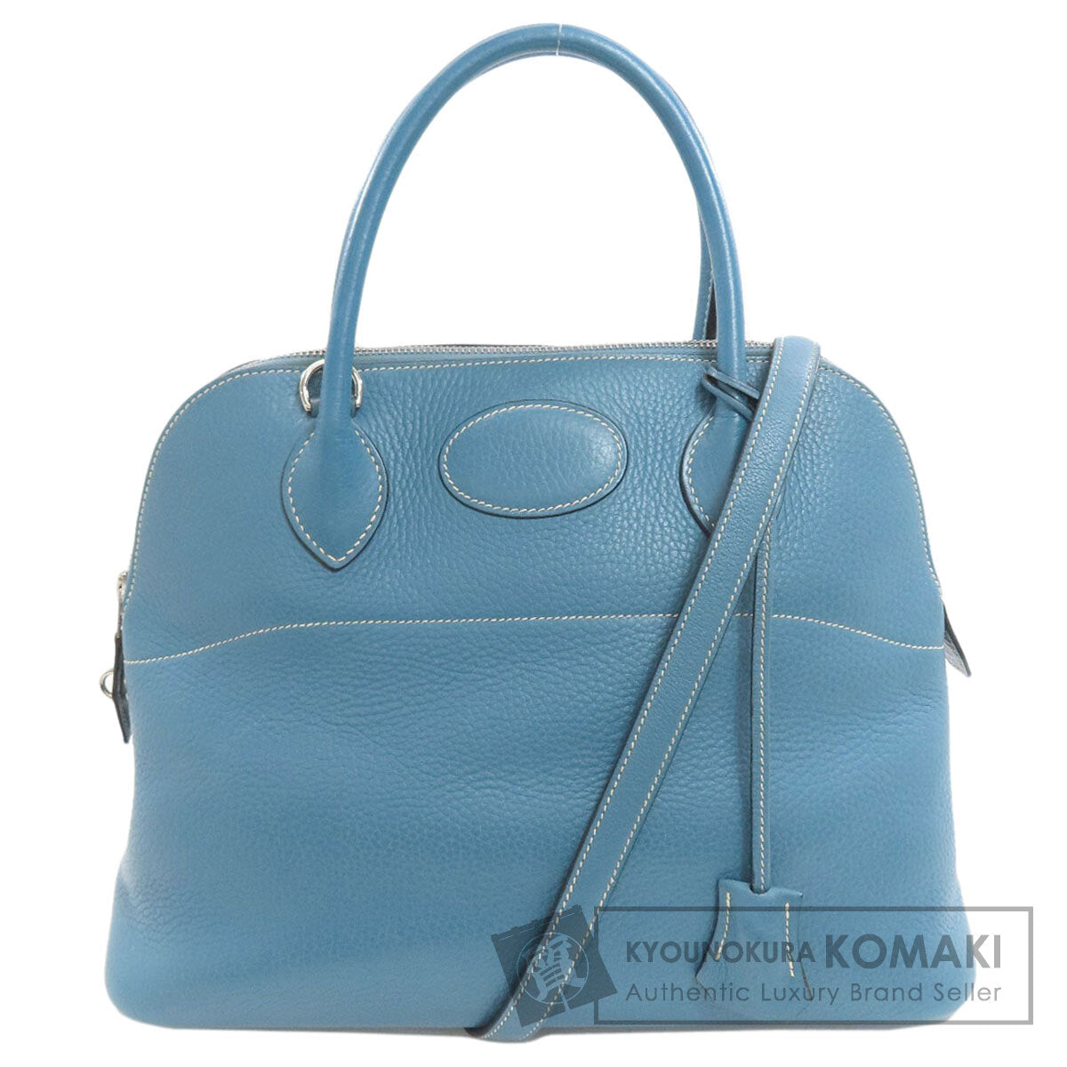 HERMES Bolide31 Blue Jean SilverHardware Handbag Taurillon Clemence Ladies [Used]