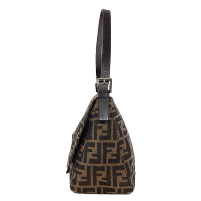FENDI one belt Zucca pattern Mamma Bucket Shoulder Bag Canvas Ladies [Used]