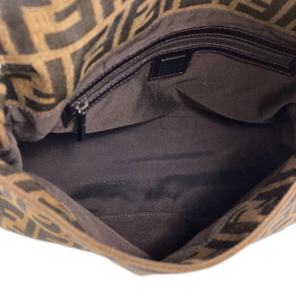 FENDI one belt Zucca pattern Mamma Bucket Shoulder Bag Canvas Ladies [Used]