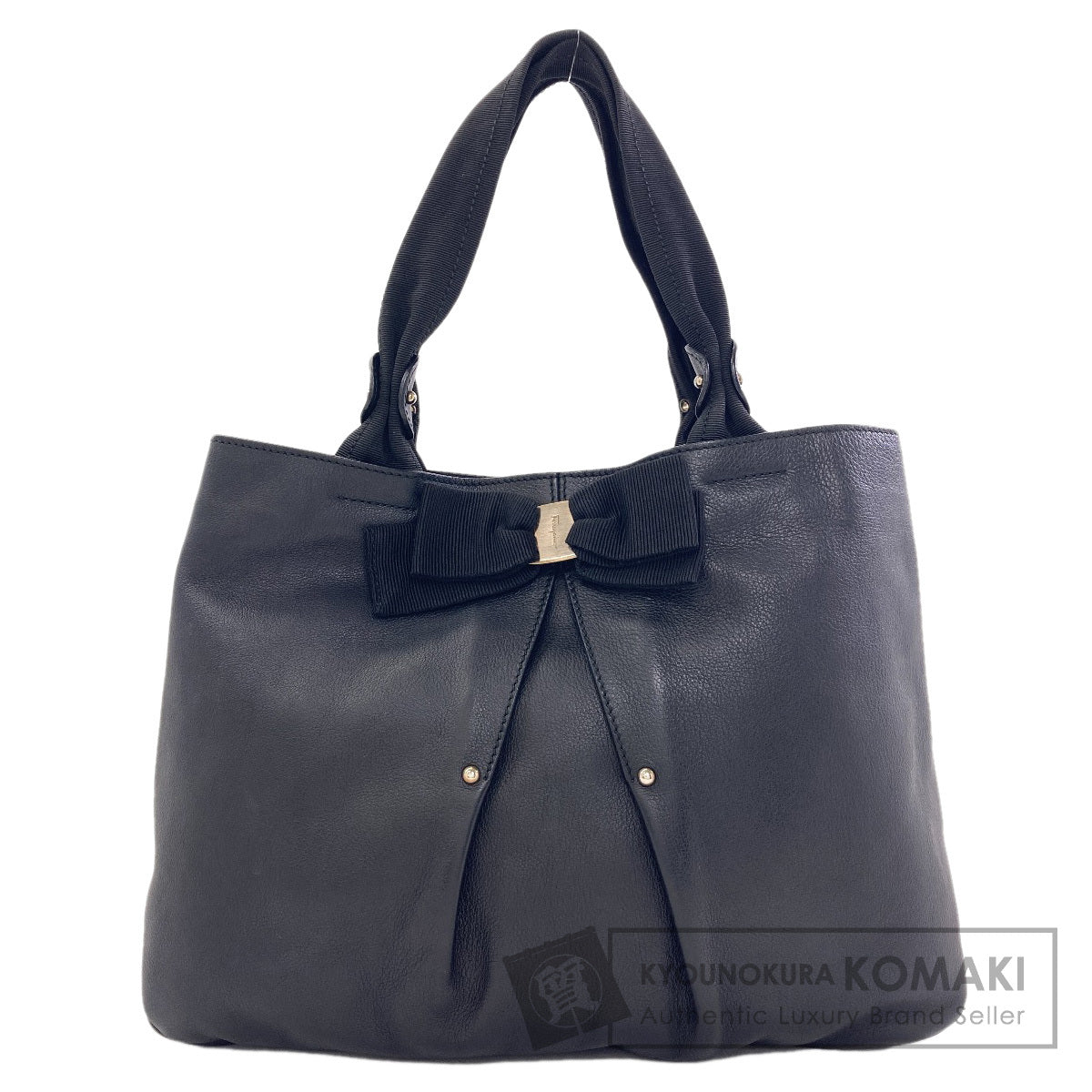 Salvatore Ferragamo Vara ribbon Tote Bag Leather Ladies [Used]