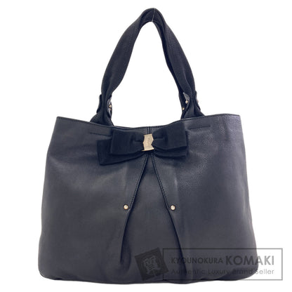 Salvatore Ferragamo Vara ribbon Tote Bag Leather Ladies [Used]