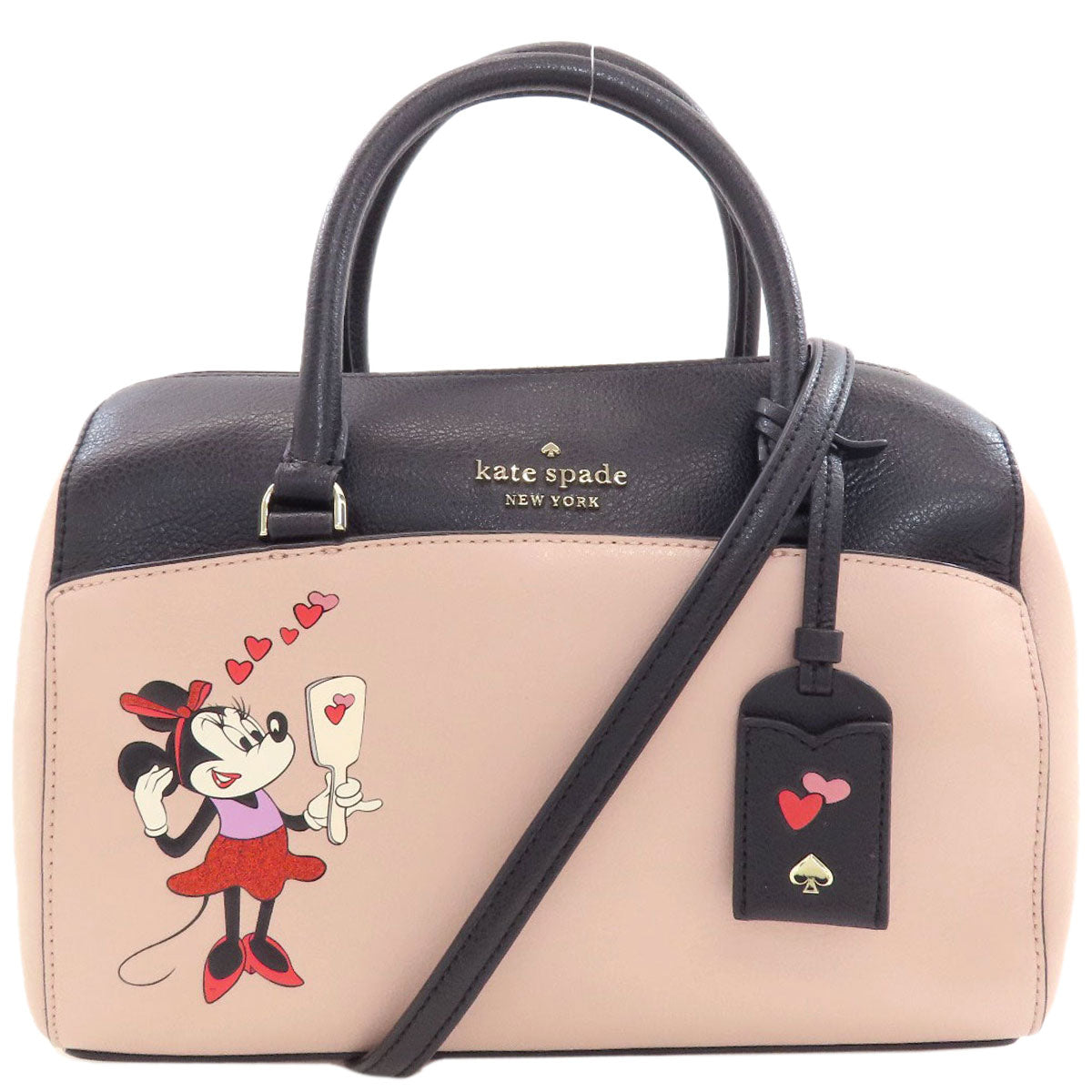 kate spade Disney collaboration Minnie Mouse 2-way bag Handbag Leather Ladies [Used]