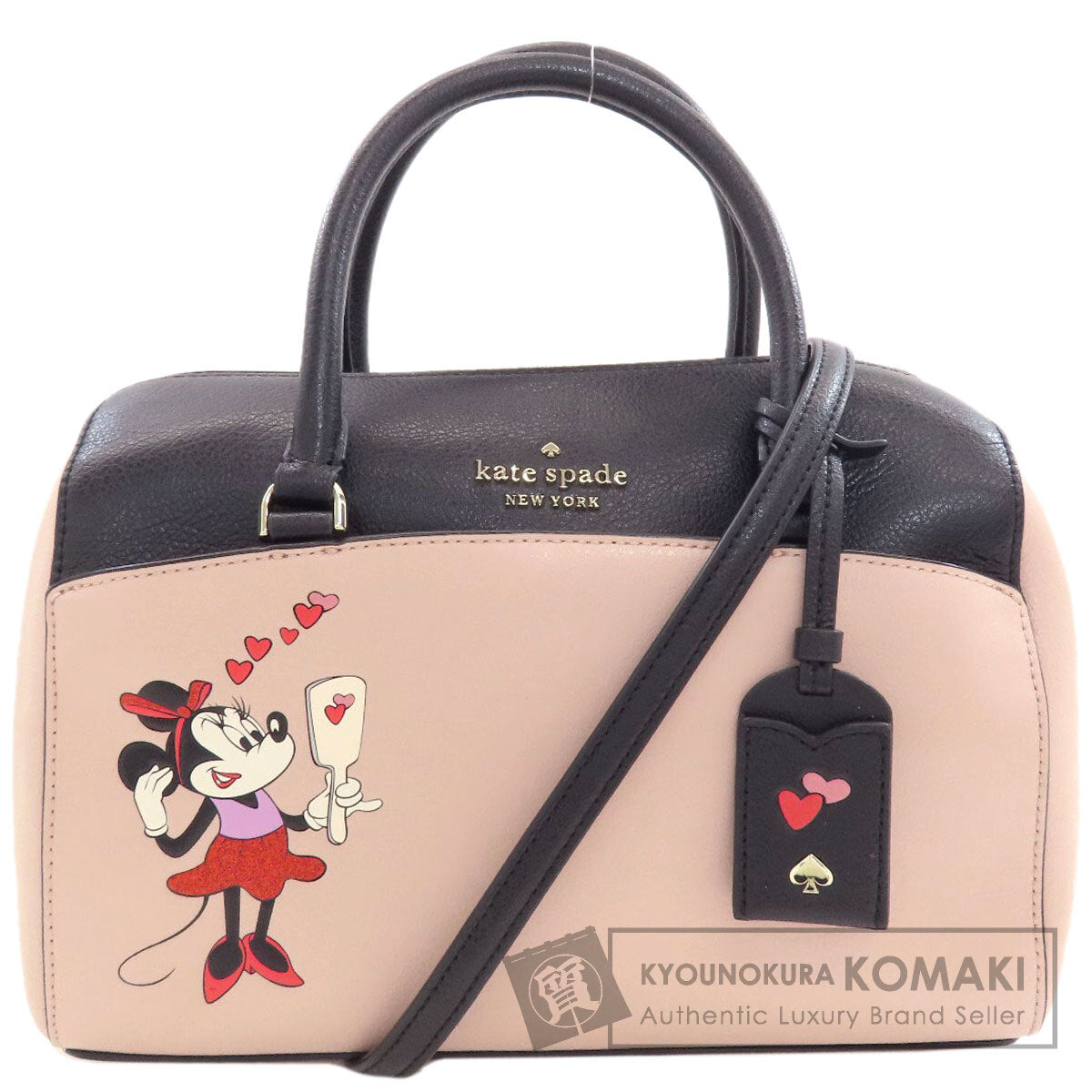 kate spade Disney collaboration Minnie Mouse 2-way bag Handbag Leather Ladies [Used]