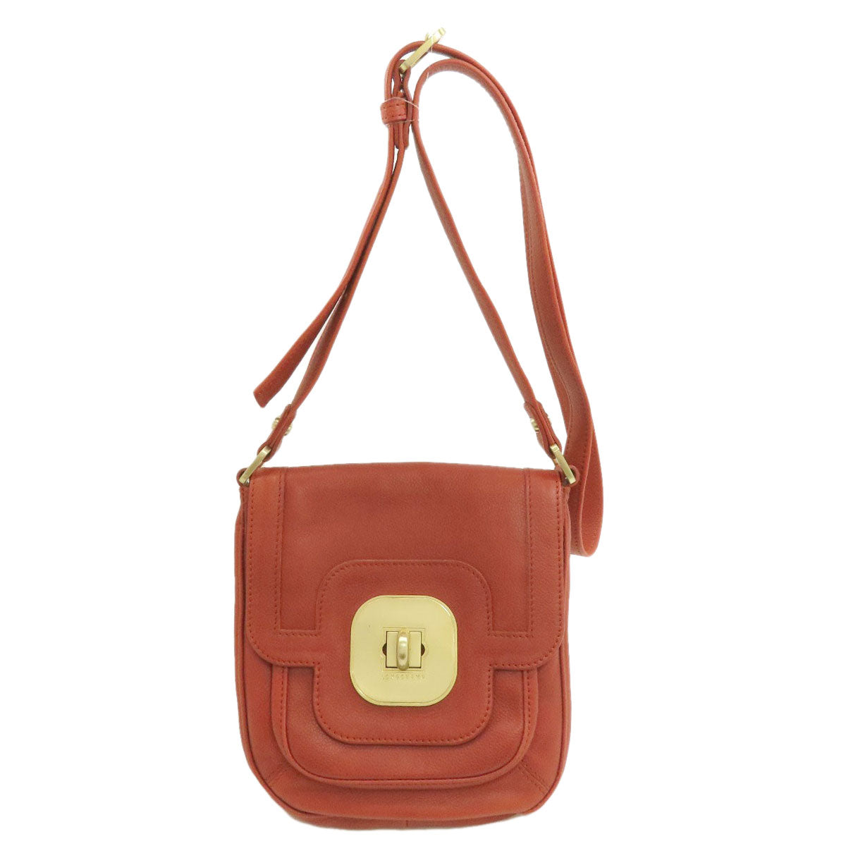 Longchamp logo Shoulder Bag Leather Ladies [Used]