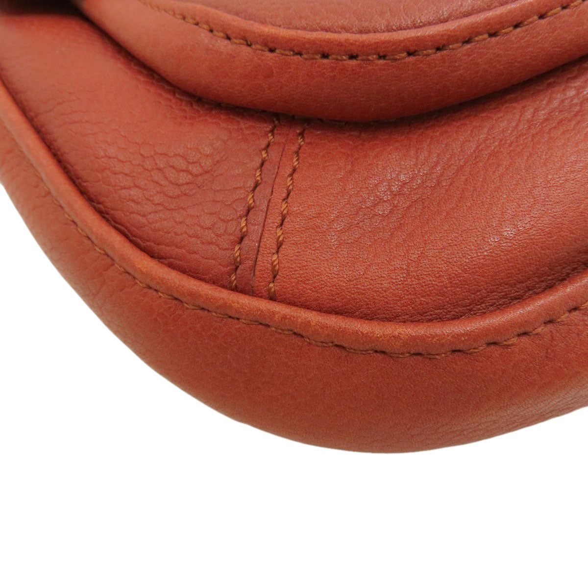 Longchamp logo Shoulder Bag Leather Ladies [Used]