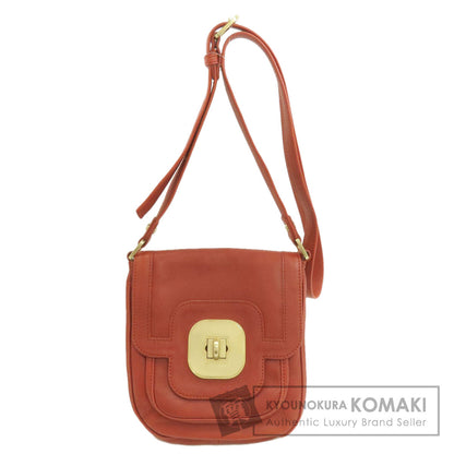 Longchamp logo Shoulder Bag Leather Ladies [Used]