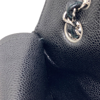 CHANEL Double flap Matelasse SilverHardware Shoulder Bag Grained Calfskin Skin Ladies [Used]