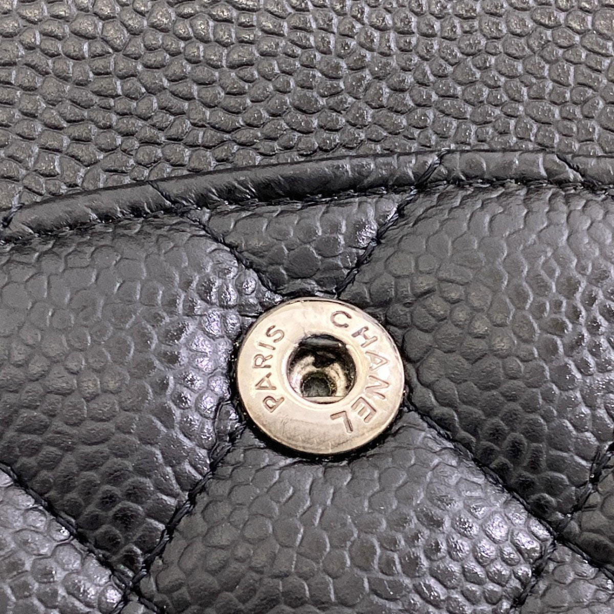 CHANEL Double flap Matelasse SilverHardware Shoulder Bag Grained Calfskin Skin Ladies [Used]