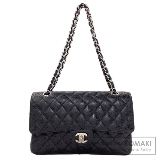 CHANEL Double flap Matelasse SilverHardware Shoulder Bag Grained Calfskin Skin Ladies [Used]