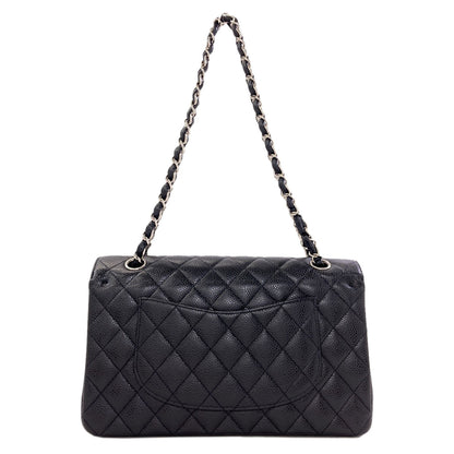 CHANEL Double flap Matelasse SilverHardware Shoulder Bag Grained Calfskin Skin Ladies [Used]