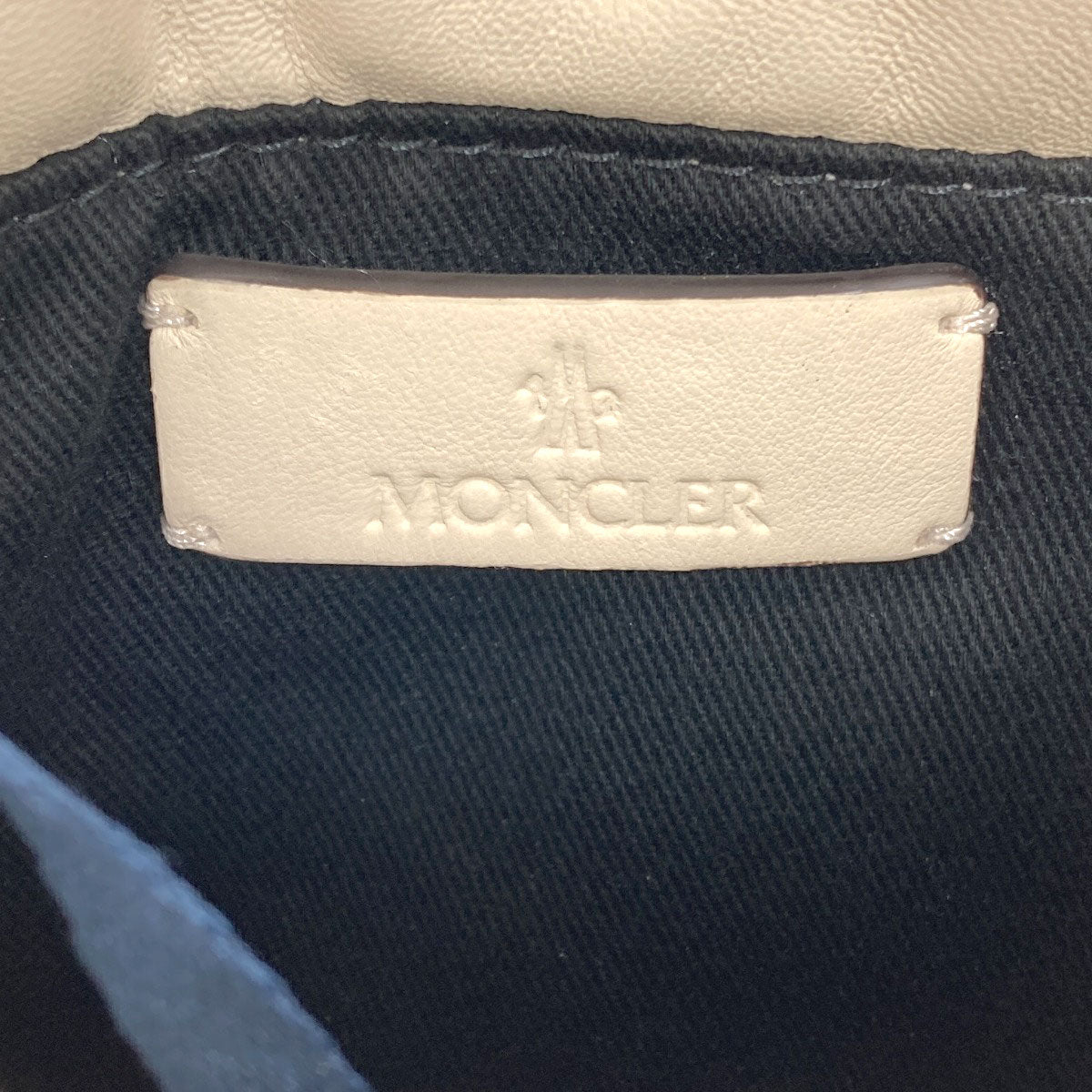 MONCLER logo Shoulder Bag Leather Ladies [Used]