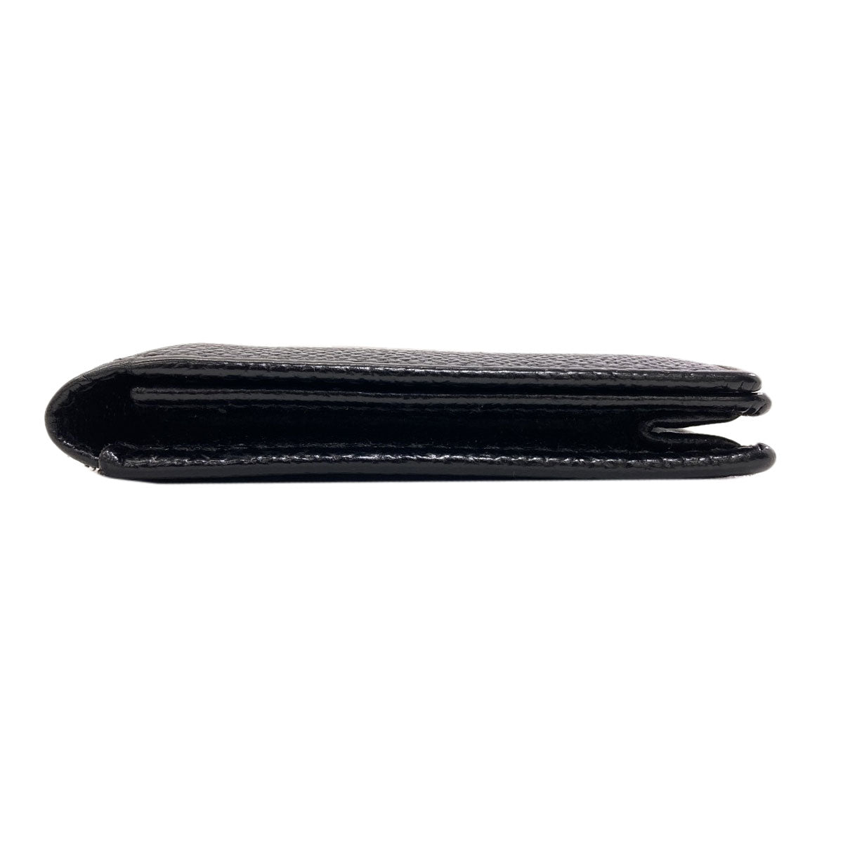 BVLGARI logo Card Case Leather Ladies [Used]