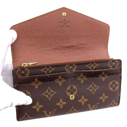 LOUIS VUITTON M60531 Portefeiulle Â· Sarah Long wallet (with coin pocket) Monogram canvas Ladies [Used]