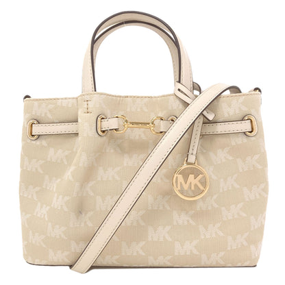 Michael Kors Center Zip Satchel 2-Way Handbag Canvas Ladies [Used]
