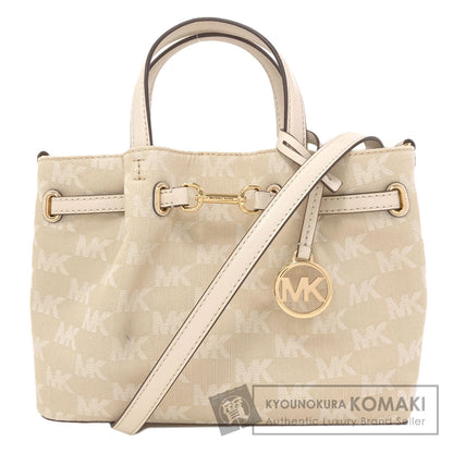 Michael Kors Center Zip Satchel 2-Way Handbag Canvas Ladies [Used]