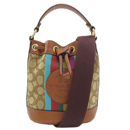 COACH C5639 Signature Dempsey Shoulder Bag Canvas Ladies [Used]