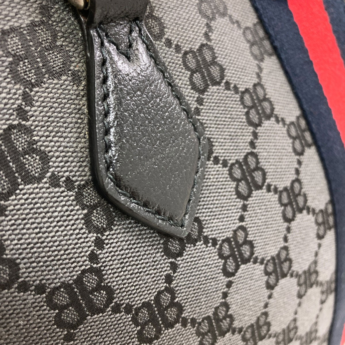 BALENCIAGA 680125 The Hacker Project Gucci Collaboration Tote Bag Canvas LeatherLadies [Used]