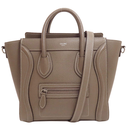 CELINE Luggage nano 2 WAY Handbag Calf Ladies [Used]