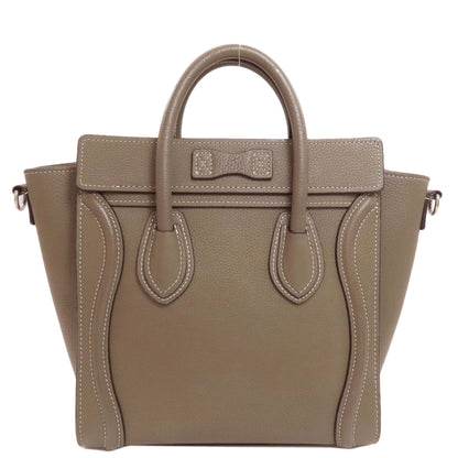 CELINE Luggage nano 2 WAY Handbag Calf Ladies [Used]