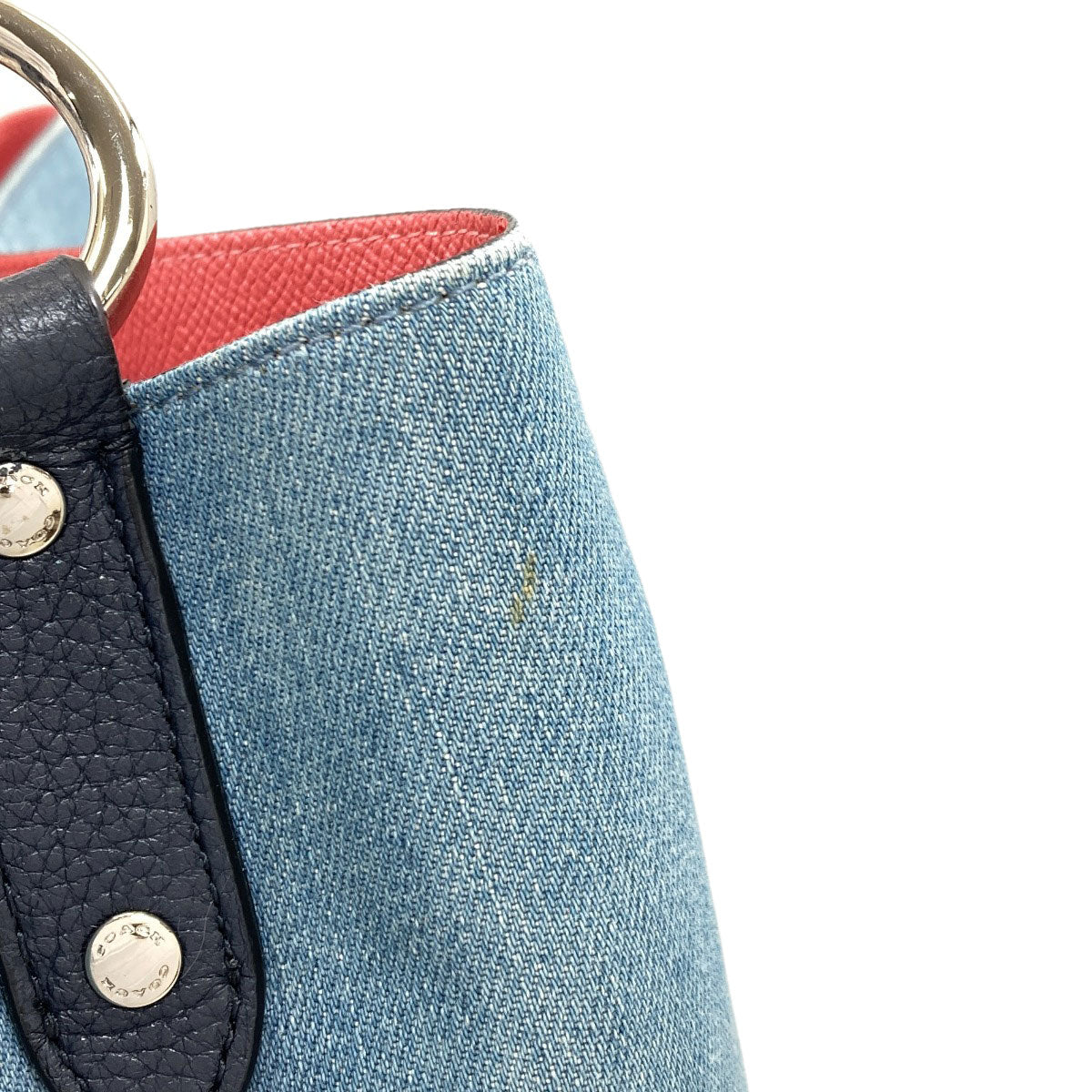 COACH 91136 Avenue Town Bucket 2WAY Handbag Denim Ladies [Used]