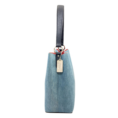 COACH 91136 Avenue Town Bucket 2WAY Handbag Denim Ladies [Used]