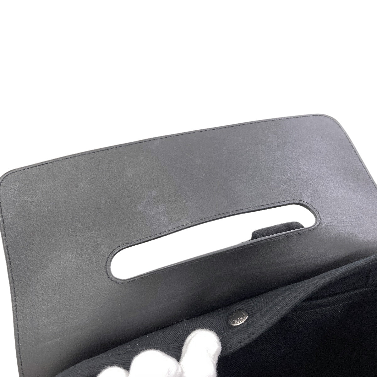 HERMES Valparaiso PM Tote Bag Towal chevron Ladies [Used]