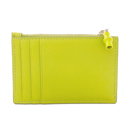 GUCCI 828174 Bamboo coin purse Leather Ladies [Used]