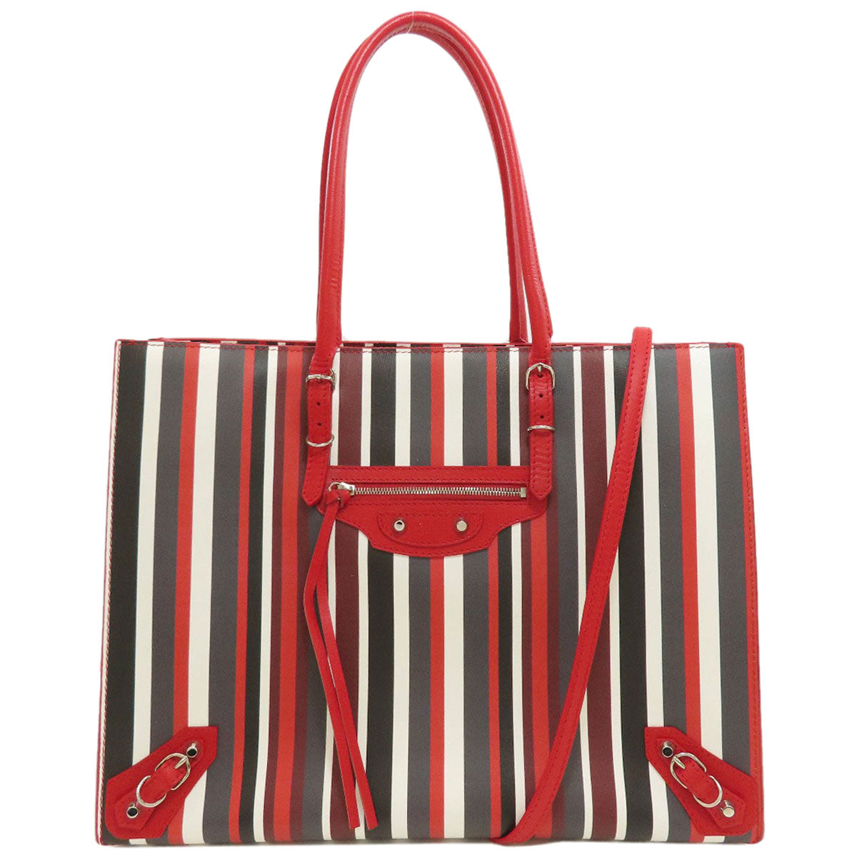 BALENCIAGA 432596 Paper 2WAY Tote Bag Calf Ladies [Used]
