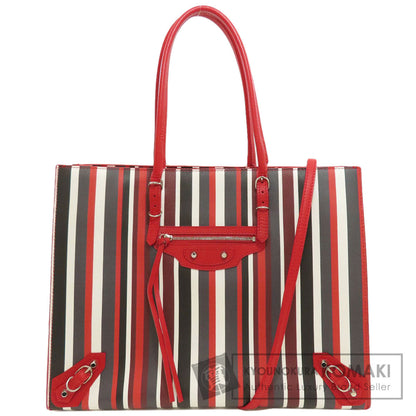 BALENCIAGA 432596 Paper 2WAY Tote Bag Calf Ladies [Used]