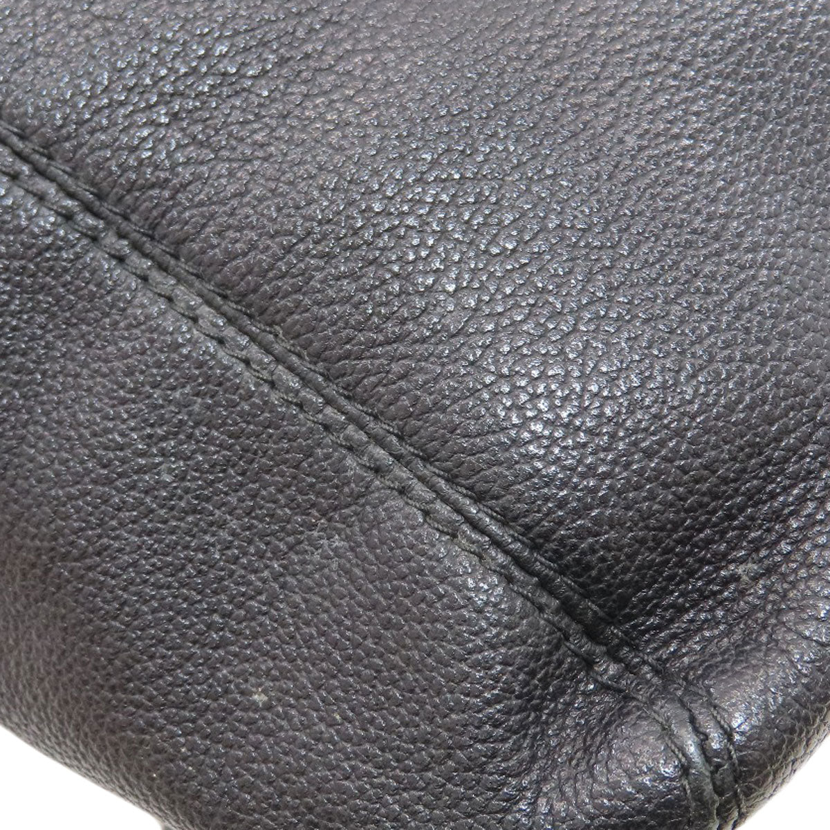CHANEL COCO Mark SilverHardware Tote Bag Grained Calfskin Skin Ladies [Used]