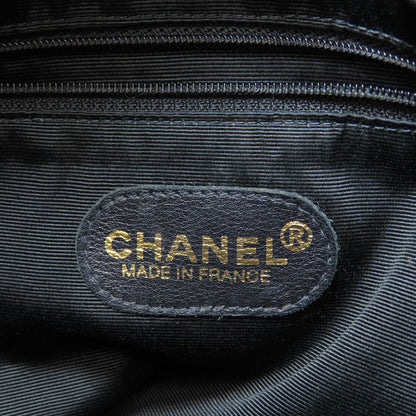 CHANEL COCO Mark SilverHardware Tote Bag Grained Calfskin Skin Ladies [Used]