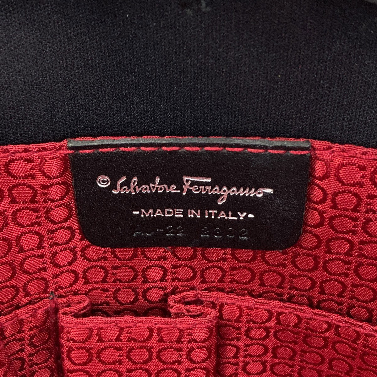 Salvatore Ferragamo Logo pattern Handbag Nylon Ladies [Used]