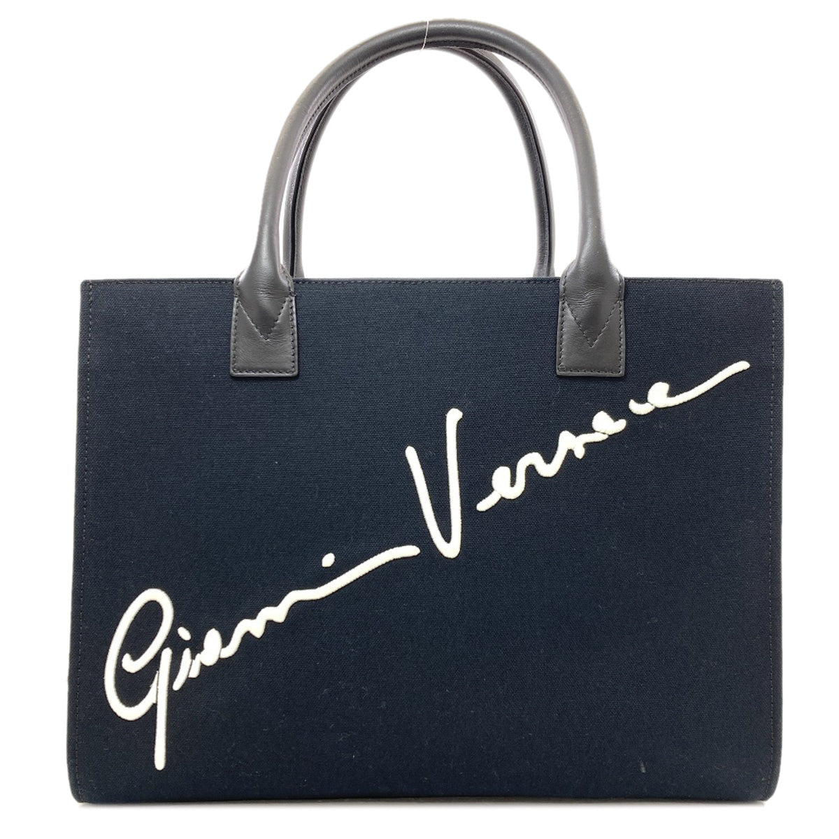 VERSACE logo Tote Bag Canvas Ladies [Used]