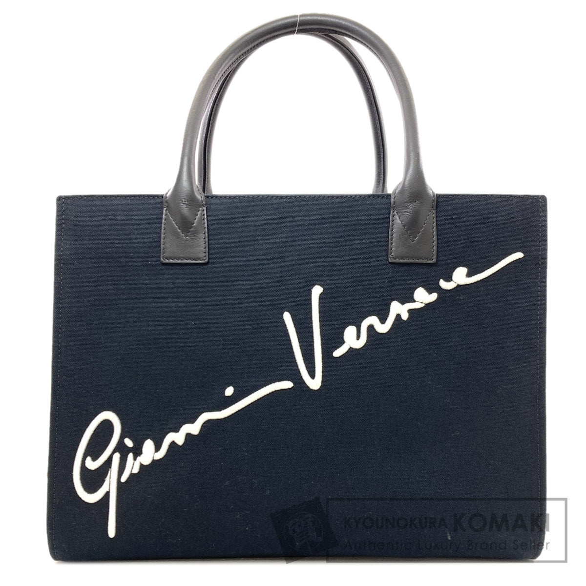VERSACE logo Tote Bag Canvas Ladies [Used]